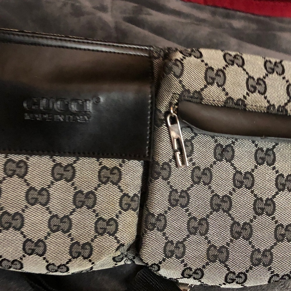 Gucci grey and black Fanny waist Travel Bag - Picture 3 of 5